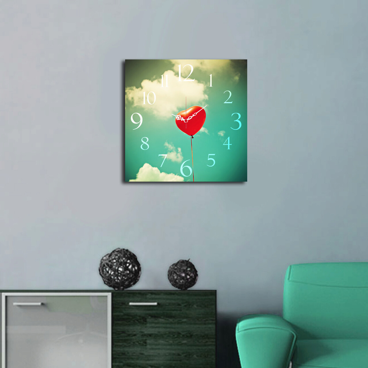 Ceas de perete, Msk-27, Dimensiune: 40 x 40 cm, Multicolor - imagine 3